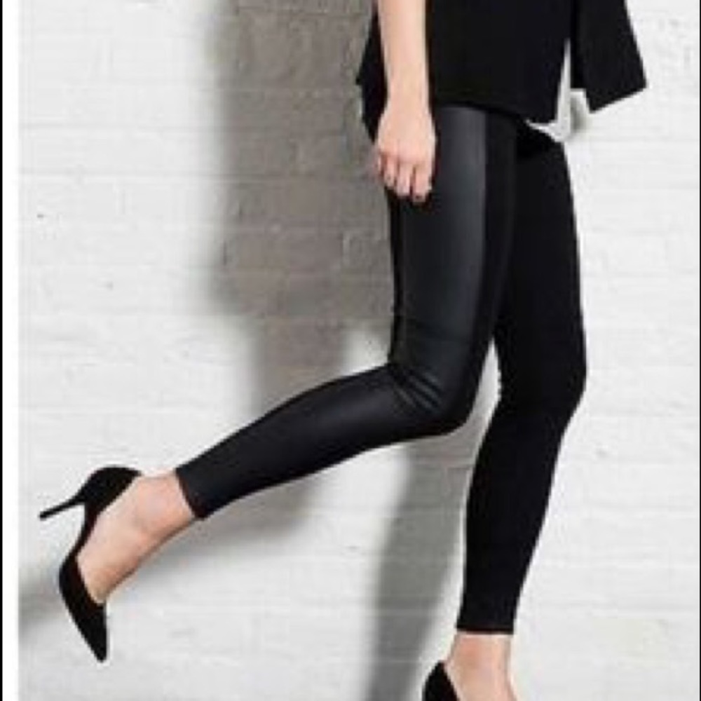 Lysse Side Panel Ponte Leggings (Vegan Leather)